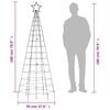 vidaXL LED-kerstboom met spikes 220 LED's warm wit 180 cm