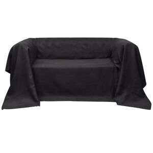 vidaXL Bankhoes 140x210 cm microsu&egrave;de antraciet