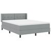 vidaXL Boxspringbed met matras Lichtgrijs 200 x 160 cm Polyester