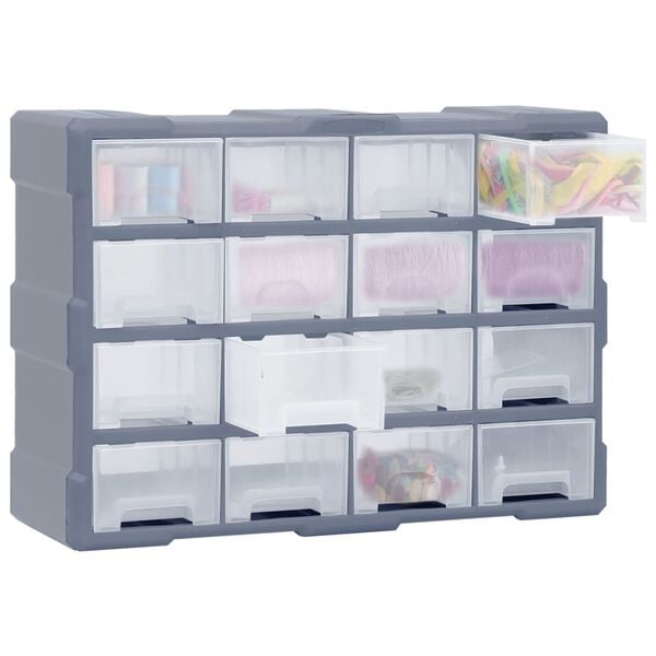 vidaXL Organiser met 16 medium lades 52x16x37 cm