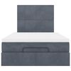 vidaXL Ottoman bed met matrassen en LED's 120x200cm fluweel