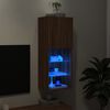 vidaXL Tv-meubel met LED-verlichting 40,5x30x102 cm bruin eikenkleur