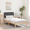 vidaXL Bedframe met Gevoerd Hoofdgedeelte Donkergrijs 90 x 190 cm