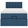 vidaXL Ottoman bed met matras 90x190cm stof blauw