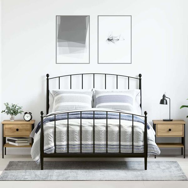 vidaXL Nachtkastje 2 pcs artisanaal eikenkleurig 40 x 42 x 45 cm