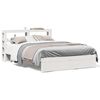 vidaXL Bedframe met hoofdeinde zonder matras 140x200 cm wit