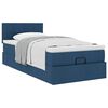 vidaXL Bed met matras 90x200 cm stof blauw