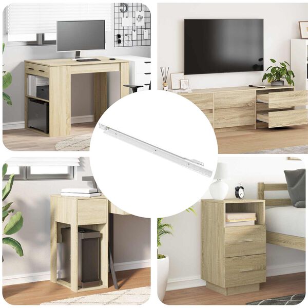 vidaXL Ladegeleider 12 pcs Wit 450 mm Staal