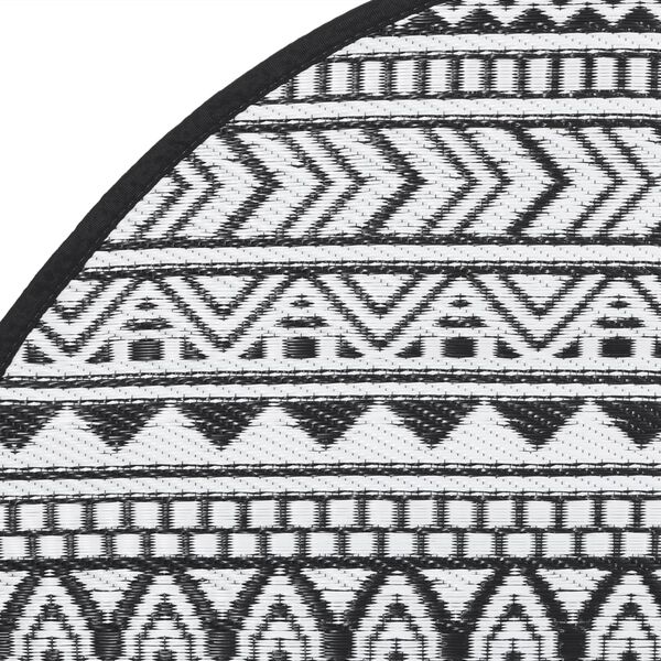 vidaXL Buitenkleed ARAKIL Ø160 cm polypropeen zwart