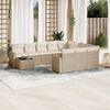 vidaXL 11-delige Tuinset met kussens poly rattan beige