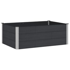 vidaXL Verhoogde plantenbak Zwart 150 x 100 x 54 cm