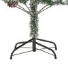 vidaXL Kerstboom met LED en dennenappels en sneeuw 225 cm PVC en PE