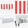 vidaXL Markies Rood en Wit 350 x 250 x 165 cm Polyester en Aluminium