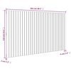 vidaXL Hoofdbord wandmontage 204x3x110 cm massief grenenhout grijs