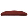 vidaXL Trapmatten Zelfklevend 30 stuks 56x17x3 cm Bordeaux Rood Halfrond