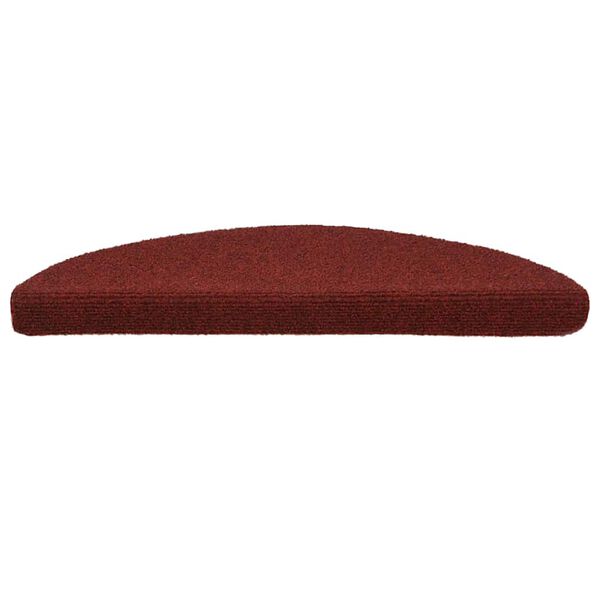 vidaXL Trapmatten Zelfklevend 30 stuks 56x17x3 cm Bordeaux Rood Halfrond