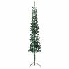 vidaXL Kunstkerstboom half met standaard smal 150 cm groen