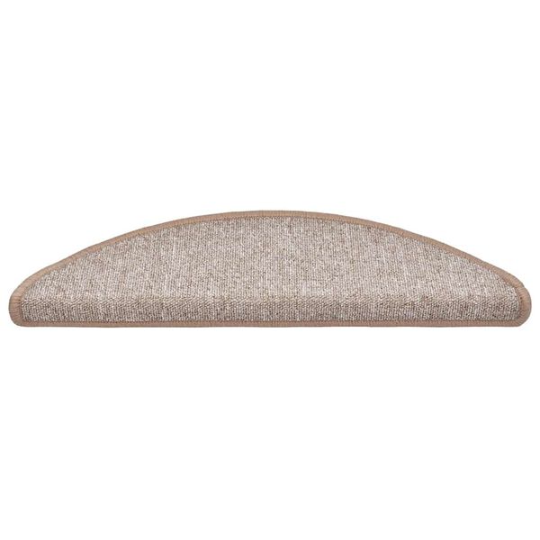 vidaXL Trapmatten 30 st 56x17x3 cm lichtbruin halfrond