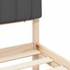 vidaXL Bedframe met Gevoerd Hoofdgedeelte Donkergrijs 90 x 190 cm