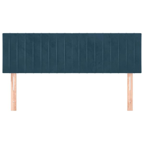 vidaXL Hoofdborden 2 st 72x5x78/88 cm fluweel donkerblauw