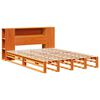 vidaXL Bed met boekenkast zonder matras hout wasbruin 140x190 cm