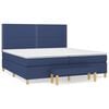 vidaXL Boxspring met matras stof blauw 200x200 cm