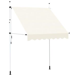 vidaXL Luifel handmatig uittrekbaar 200 cm cr&egrave;me