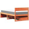 vidaXL Bed met lades en matras massief grenenhout wasbruin 90x190 cm