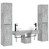 vidaXL Badkamermeubelset 5 st Betongrijs 33 x 34,5 x 160 cm