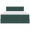 vidaXL Opslag bed met matras Donkergroen 140 x 200 cm Fluweel