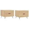 vidaXL Salontafels 2 st 50x50x40 cm bewerkt hout sonoma eikenkleurig