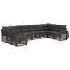 vidaXL Tuinbankenset 10 st Grijs en Donkergrijs poly rattan
