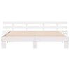 vidaXL Bedframe met hoofdeinde Wit 180 x 200 cm Massief grenenhout