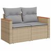 vidaXL Tuinbankenset 9 pcs Beige poly rattan
