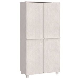 vidaXL Kledingkast HAMAR 89x50x180 cm massief grenenhout wit