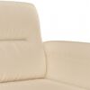 vidaXL 3-delige Loungeset met kussens microvezelstof crèmekleurig