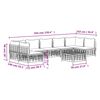 vidaXL 8-delige Loungeset met kussens poly rattan antracietkleurig