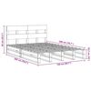 vidaXL Bedframe zonder matras massief grenenhout wit 150x200 cm