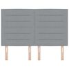 vidaXL Hoofdbord met hoofdeinde Lichtgrijs 144 cm Nep Leer