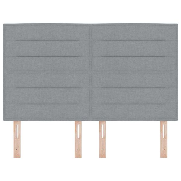 vidaXL Hoofdbord met hoofdeinde Lichtgrijs 144 cm Nep Leer