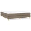 vidaXL Boxspring bed stof taupe 180x200 cm