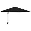 vidaXL Tuinparasol Zwart 248 x 248 x 148 cm Polyester en staal