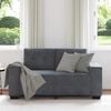 vidaXL Loveseat bank 160x77x82 cm fluweel donkergrijs