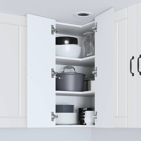 vidaXL Keukenkast Lucca Wit 57 x 57 x 80 cm Bewerkt hout