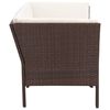 vidaXL 6-delige Loungeset met kussens poly rattan bruin
