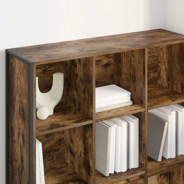vidaXL Boekenkast 2 pcs Rook Eik 99,5 x 30 x 108 cm Bewerkt hout