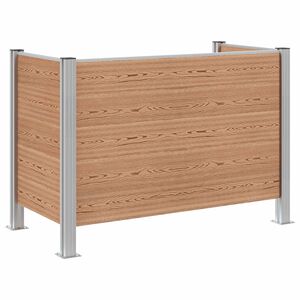 vidaXL Afvalbak Schutting Bruin 161 x 85 x 115 cm Aluminium en WPC