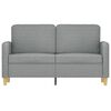 vidaXL Tweezitsbank 120 cm stof lichtgrijs