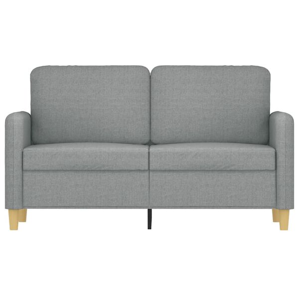 vidaXL Tweezitsbank 120 cm stof lichtgrijs