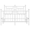 vidaXL Bedframe met hoofd- en voeteneinde metaal wit 120x200 cm
